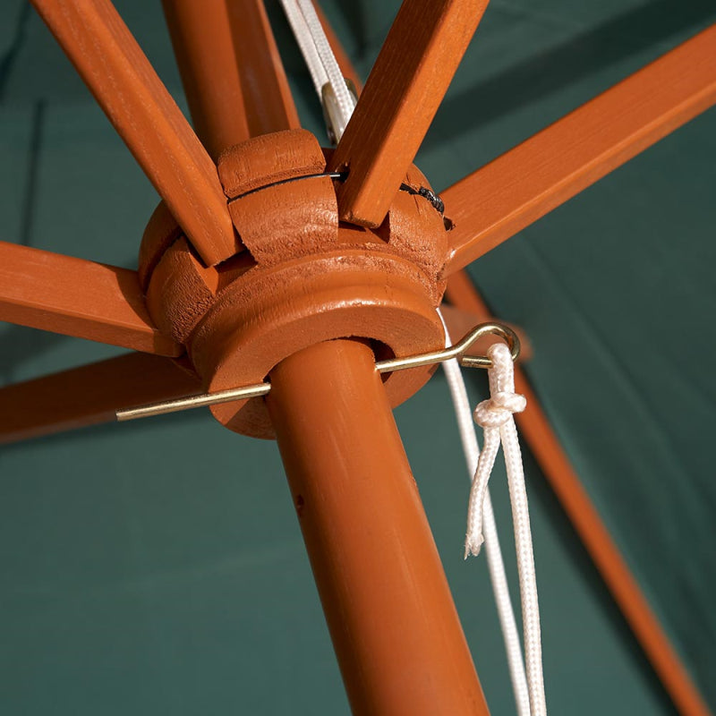 2.4m Wooden Garden Parasol 36mm Green Umbrella Large Furniture Canopy Polyester 2.4m Wooden Garden Parasol 36mm Green Umbrella Large Furniture Canopy Polyester